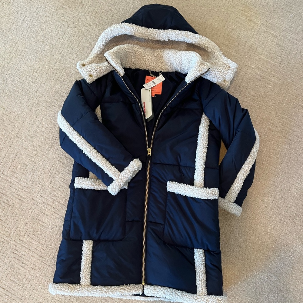 NWT J Crew Navy Puffer Size Small